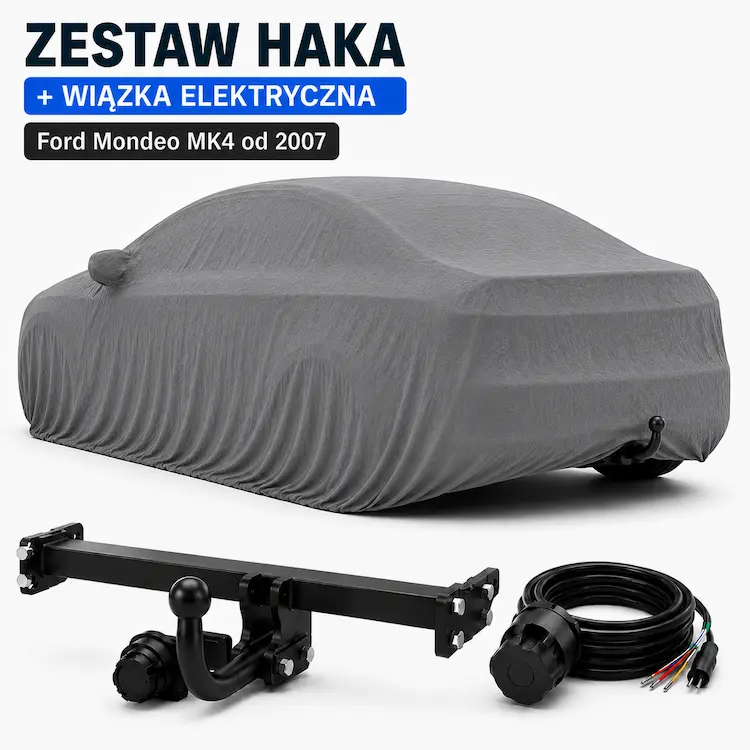 Hak holowniczy + Wiązka 7-Pin Ford Mondeo MK4 od 2007 2120kg E/041