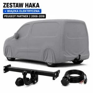 Hak holowniczy + Wiązka 7-Pin Peugeot Partner 2 2008-2018 1600kg C/029