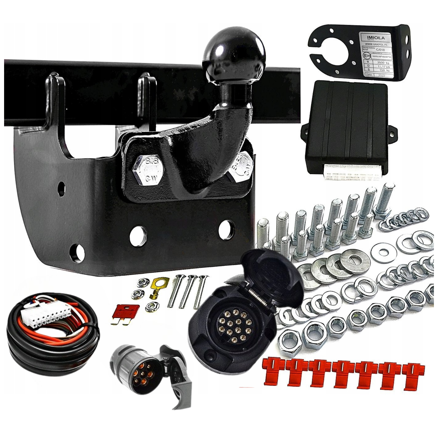 Hak holowniczy + Moduł 13-Pin Fiat Ducato L1 L2 L3 2006-2024r 3500KG