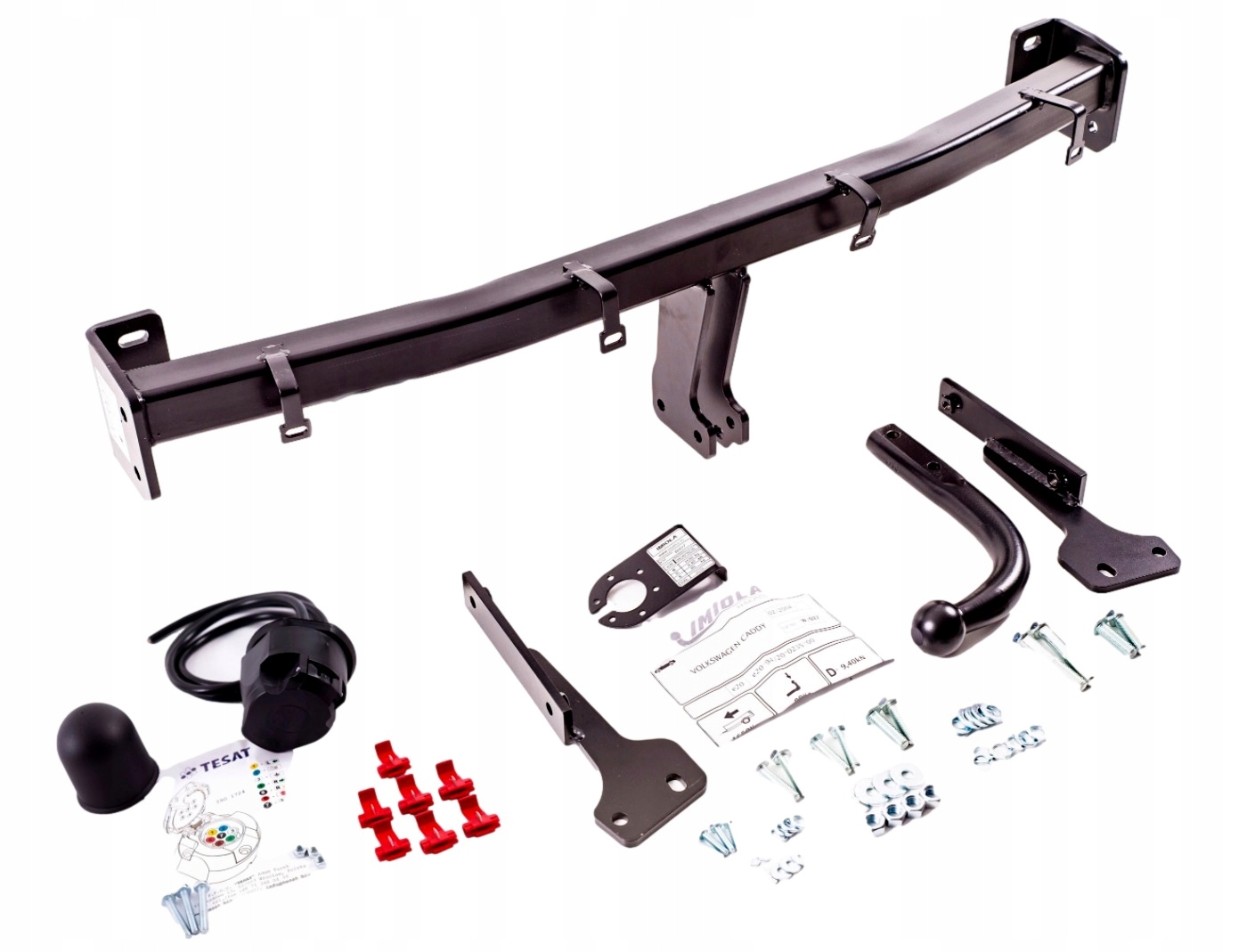 Hak holowniczy + Wiązka 7-Pin Volkswagen Caddy 2004 - 2017 1650kg